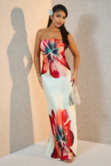 Floral Flame Maxi Dress
