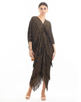 Midnight Shimmer Draped Dress