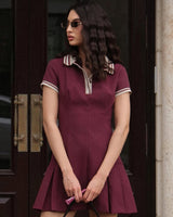Maroon Polo Mini Dress