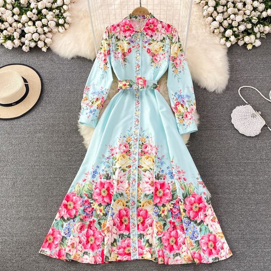 Floral Blue Dress