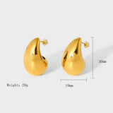 Bold Wave Golden Earrings