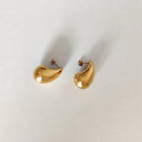 Bold Wave Golden Earrings