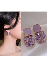 Four-Prong Crystal Earrings