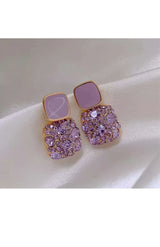 Four-Prong Crystal Earrings