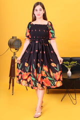 Fiery Bloom Dress