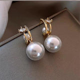 Crystal Pearl Drop Earring