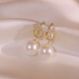 Crystal Pearl Drop Earring