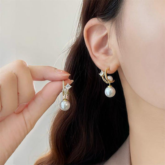Crystal Pearl Drop Earring