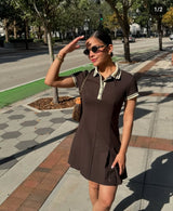 Maroon Polo Mini Dress