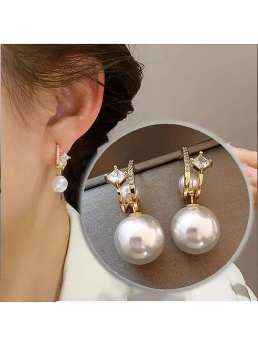 Crystal Pearl Drop Earring