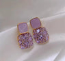 Four-Prong Crystal Earrings