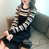 Classic Contrast Winter Dress