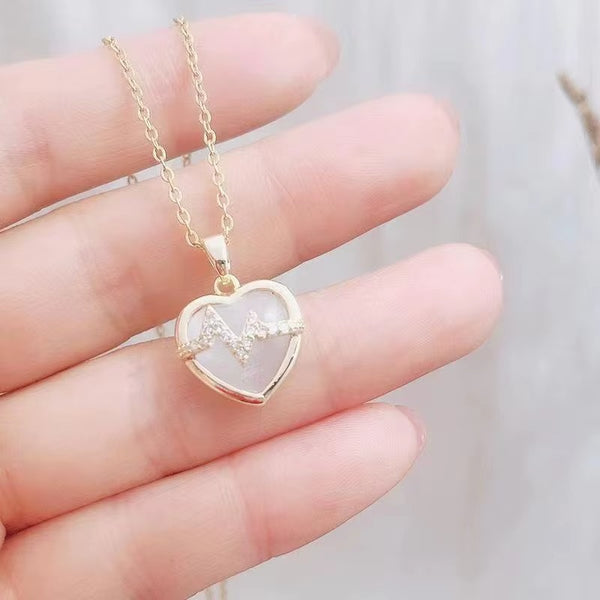 Pulse Heart Golden Necklace