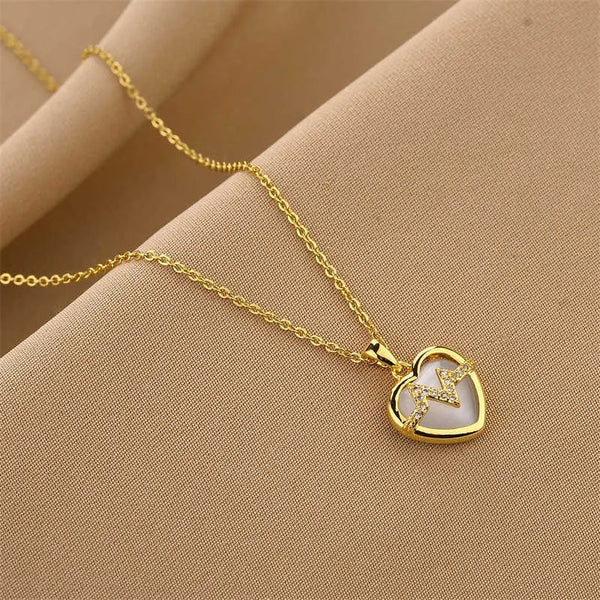 Pulse Heart Golden Necklace