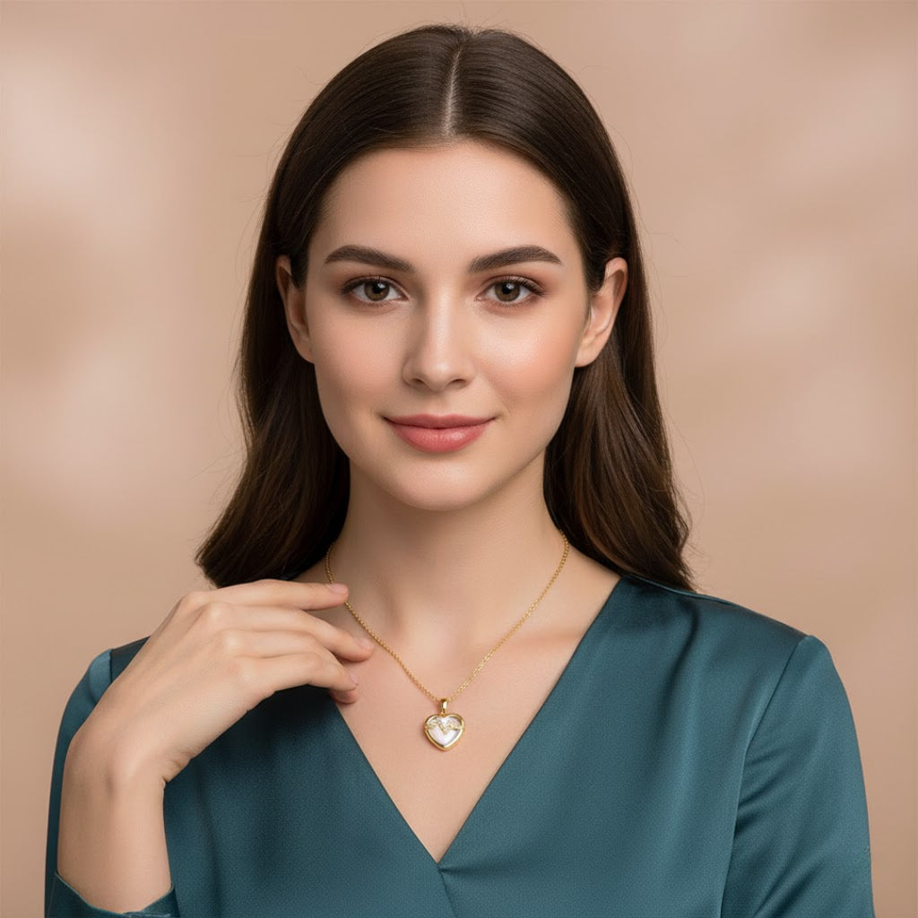 Pulse Heart Golden Necklace