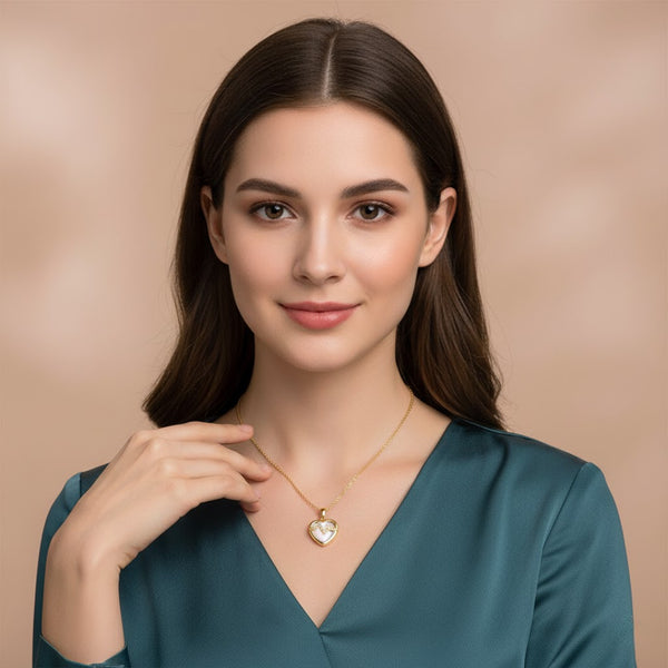 Pulse Heart Golden Necklace