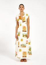 Saddle Printed Sundress