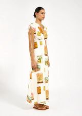 Saddle Printed Sundress