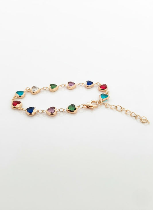 Gem Hearts Bracelet