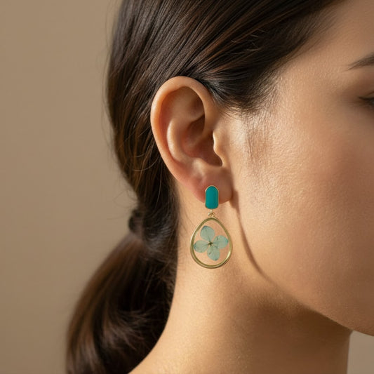 Teal Whisper Earrings
