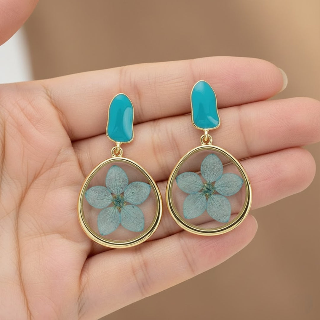 Teal Whisper Earrings