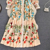 Floral Belted Max A-Line Dress