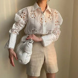 Floral Eyelet Blouse