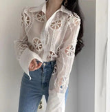 Floral Eyelet Blouse