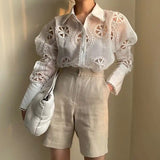 Floral Eyelet Blouse