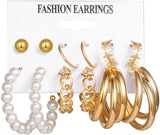 Golden Earrings Set