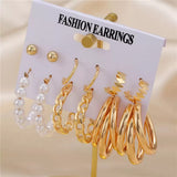 Golden Earrings Set