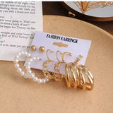 Golden Earrings Set