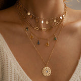 Golden Layered Neckpiece