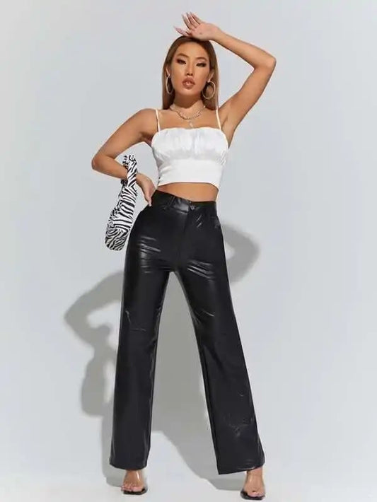 Metallic Wide Pants For Her