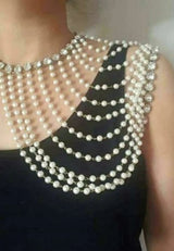 Pearl One Sided Neckpiece