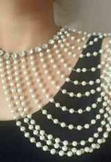 Pearl One Sided Neckpiece