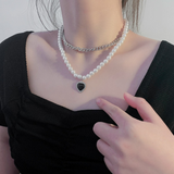 Pearl White Layered Neckpiece