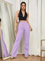 Purple Wide Leg Jeans