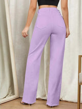 Purple Wide Leg Jeans