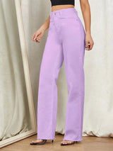 Purple Wide Leg Jeans