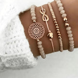 Quad Lotus & Infinity Decor Bracelet