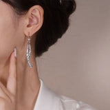 Silver Long Earrings