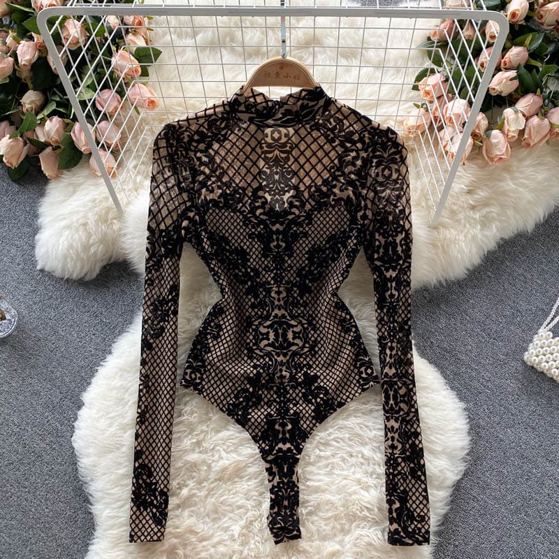 Stylish Patterned Bodysuit