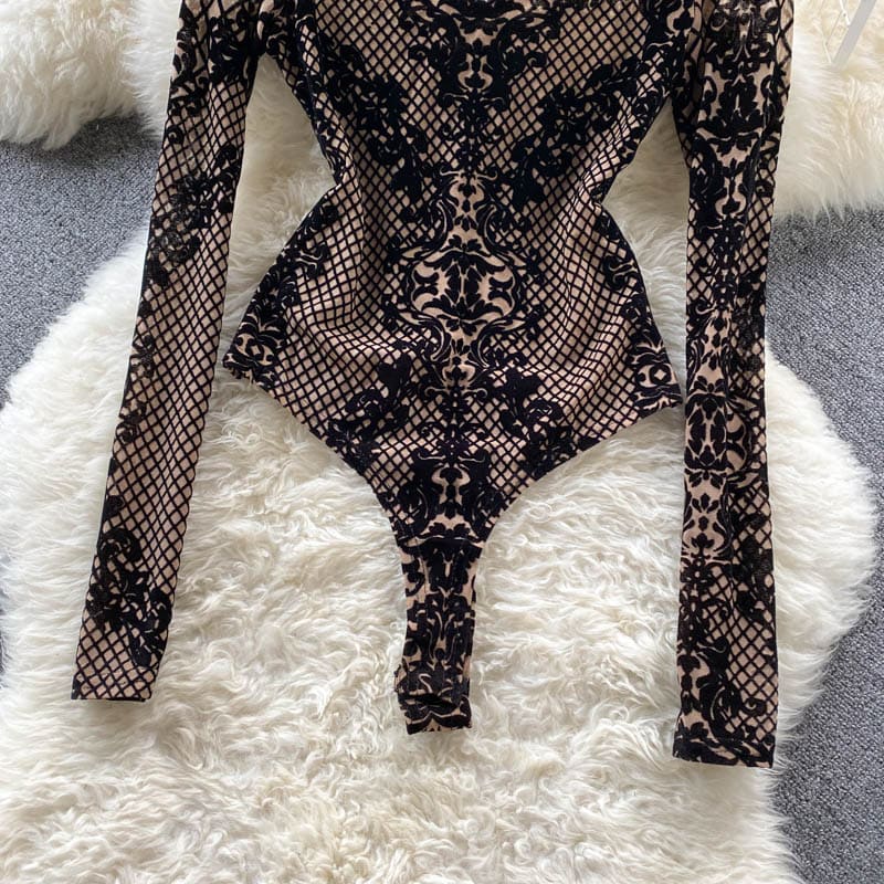 Stylish Patterned Bodysuit