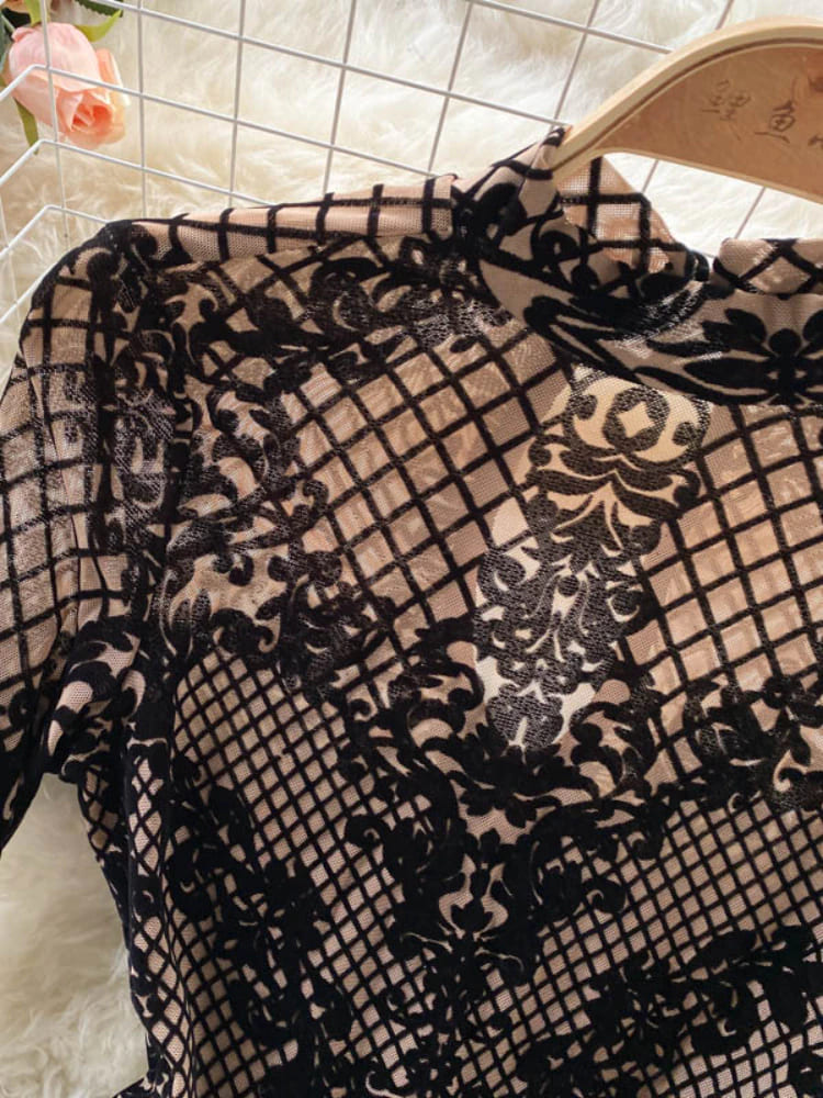 Stylish Patterned Bodysuit
