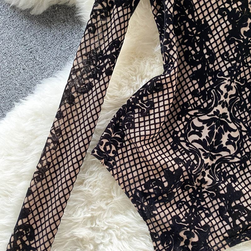 Stylish Patterned Bodysuit