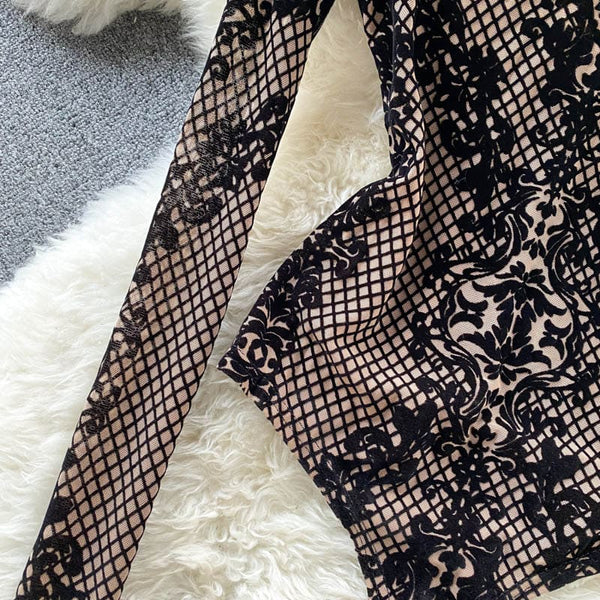 Stylish Patterned Bodysuit