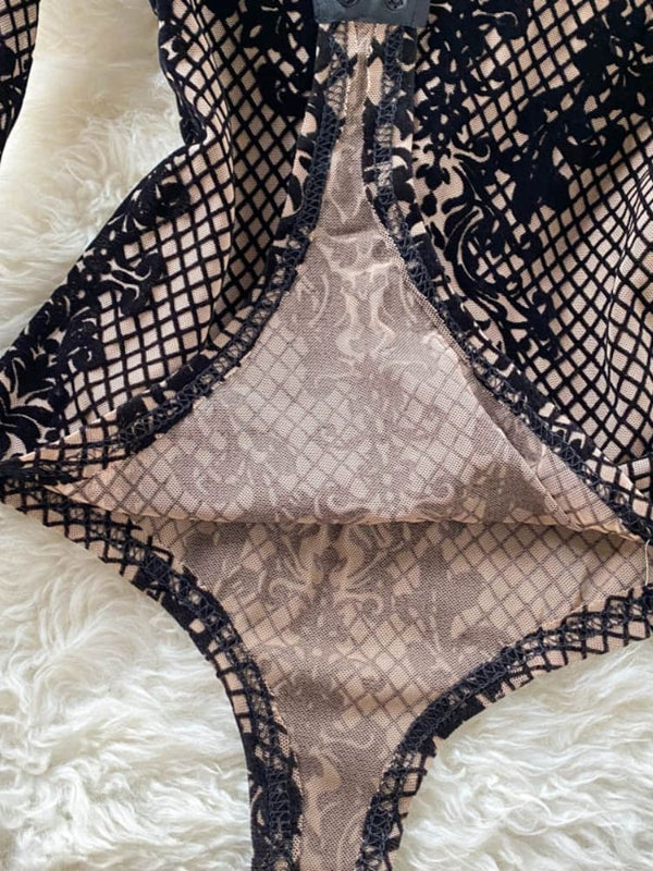 Stylish Patterned Bodysuit