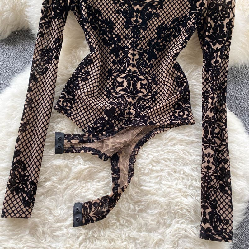 Stylish Patterned Bodysuit