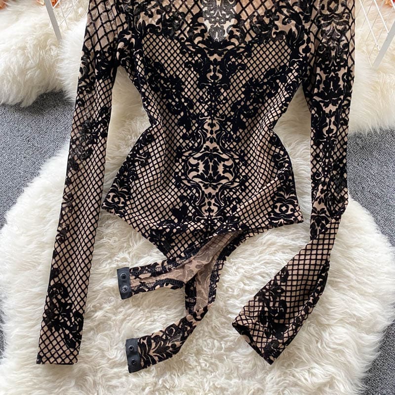 Stylish Patterned Bodysuit